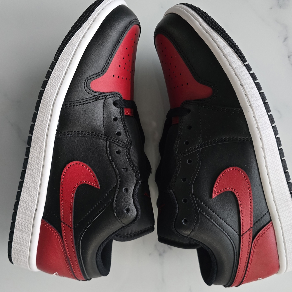 Jordan Low Black and Red Sneakers